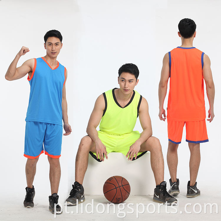 Novo design China China barata reversível de camisas de basquete personalizadas uniformes